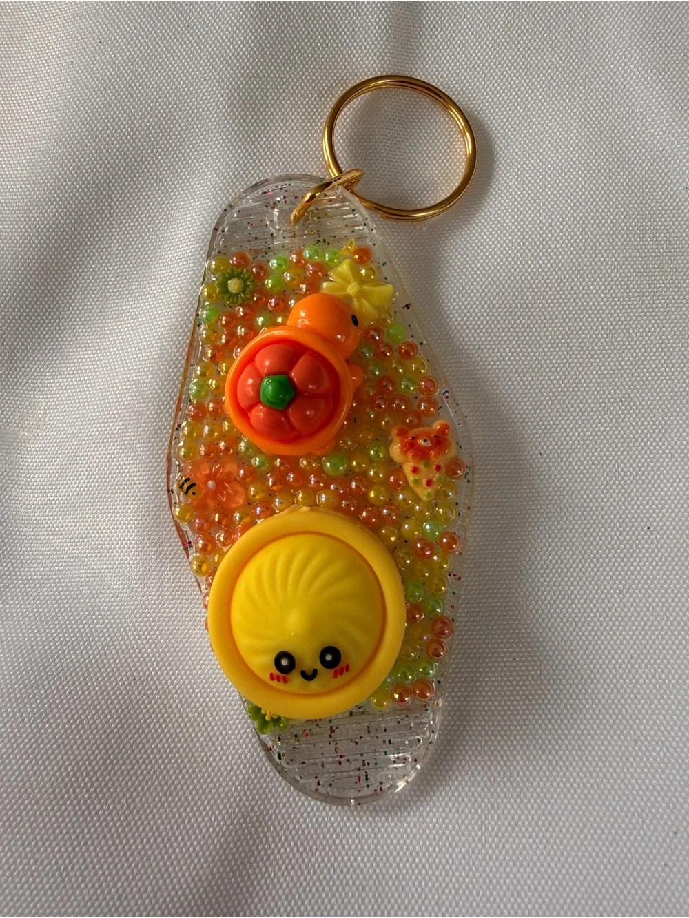 Kawaii Dumpling Charm Keychain